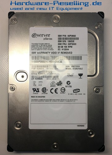 Ibm 36gb 15k scsi 8mb - 36gb,